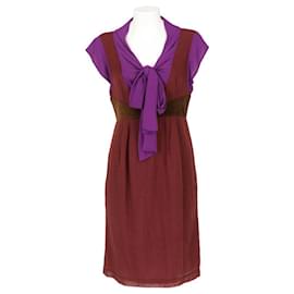Robe Kenzo avec nœud et empiècement en velours - Yves Saint Laurent