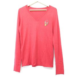 Autre Marque Maille en soie et cachemire avec broderie de crâne Lucien Pellat-Finet