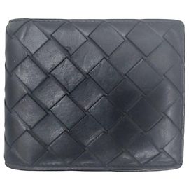 Bottega Veneta Carteira masculina dobrável com design Intrecciato