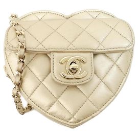Borsa a tracolla Chanel AP2784 in agnello dorato