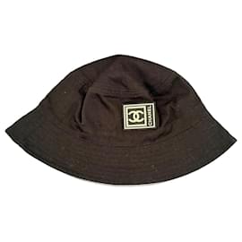 Cappello bucket in cotone nero - Chanel