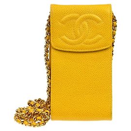 Portacellulare Chanel Vintage CC Caviar