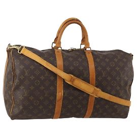 LOUIS VUITTON Monogram Keepall Bandouliere 50 Boston Bag M41416 LV Auth 192106