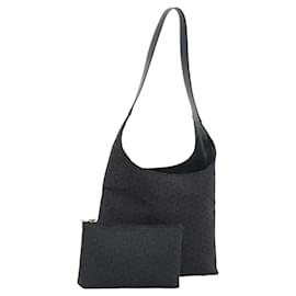 Céline Borsa a Spalla CELINE C Macadam Canvas Nero Oro Auth 194894A