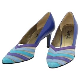 SAINT LAURENT Pumps Leder 37 Blau Auth 193709M - Saint Laurent