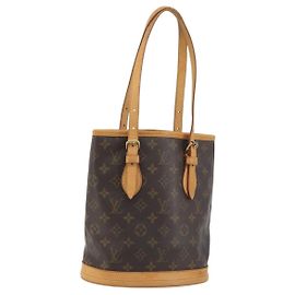 LOUIS VUITTON Bolso de Hombro Monogram Bucket PM M42238 LV Auth ka5467