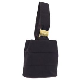 Salvatore Ferragamo Vala Hand Bag Canvas Purple Gold Auth 195276