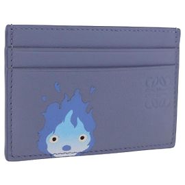 LOEWE x Studio Ghibli Howl's Moving Castle Calcifer Tarjetero Azul Auth 167486SM