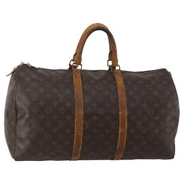 LOUIS VUITTON Monogram Keepall 50 Boston Bag M41426 LV Auth 191340