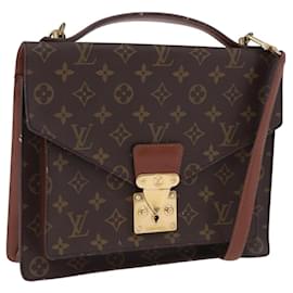 LOUIS VUITTON Monogram Monceau 28 Handtasche 2way M51185 LV Auth BA14646