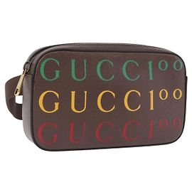 Marsupio GUCCI in Pelle Marrone Oro 602695 527066 Auth 192452V