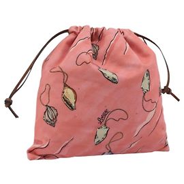 LOEWE Borsa a mano in tela rosa Auth BA14239A