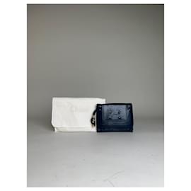 Chloé Vintage Chloe Ledergeldbörse Navy Gold
