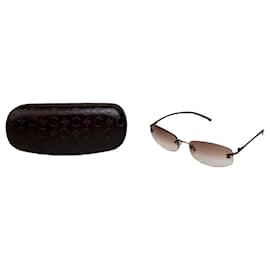 Gafas de sol vintage Celine de metal, degradado marrón, tono dorado - Céline