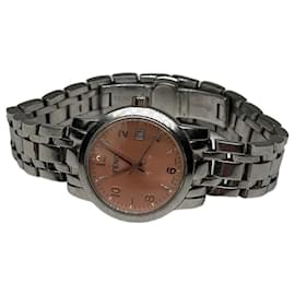 Vintage Fendi Stainless Steel Bracelet Watch Pink Dial Silver