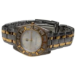 Orologio da polso vintage Givenchy in acciaio inossidabile argento e oro