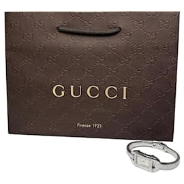 Vintage Gucci Armbanduhr aus Edelstahl Silber