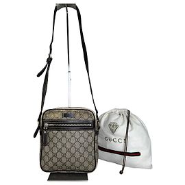 Vintage Gucci GG Supreme Umhängetasche Späte 1990er Jahre Beige Braun