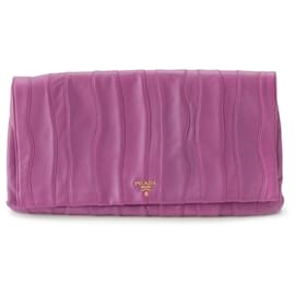Clutch Prada Nappa Waves Stripe morado