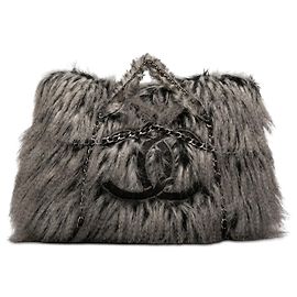 Tote Arctic Fantasy in finta pelliccia grigia Chanel