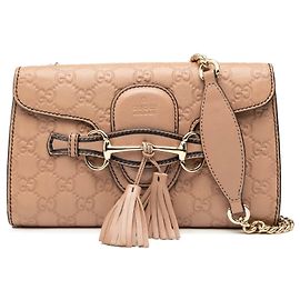 Tan Gucci Small Guccissima Emily Crossbody