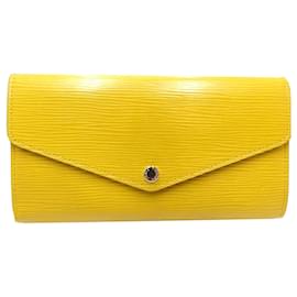 Yellow Louis Vuitton Epi Sarah Long Wallet