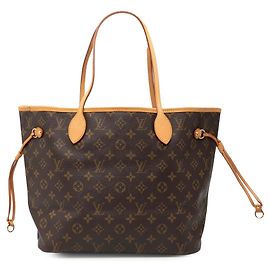 Borsa Tote Louis Vuitton Monogram Neverfull MM marrone