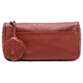 Pochette in nappa Intrecciato marrone Bottega Veneta