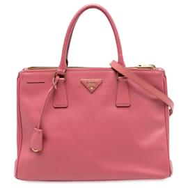 Borsa Prada Medium Saffiano Lux Galleria Double Zip rosa