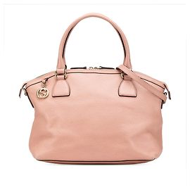 Borsa Gucci Medium Leather GG Charm Dome Satchel Rosa