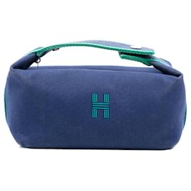 Custodia Blue Hermès Small Toile Bride A Brac