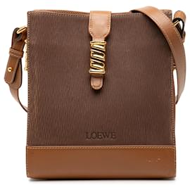 Borsa a tracolla in pelle LOEWE Velasquez Twist marrone