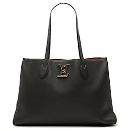 Borsa Tote Lockme Shopper in pelle nera Louis Vuitton