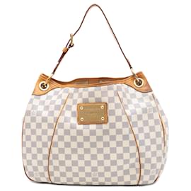 Bolsa de ombro Louis Vuitton Damier Azur Galliera PM branca