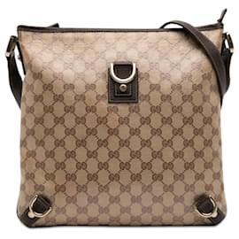 Gucci GG Crystal Abbey D Ring Crossbody Tasche Beige