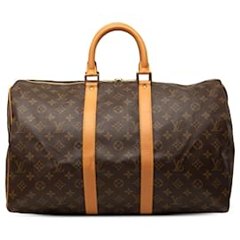 Borsa da viaggio Louis Vuitton Monogram Keepall 45 Marrone