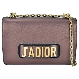 Borsa a tracolla con patta a catena Dior Medium J'Adior marrone