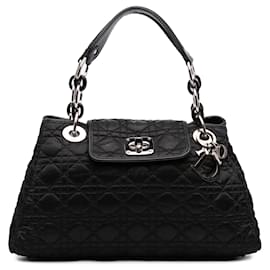 Tote Dior Medium Satin Cannage Charming Lock nero