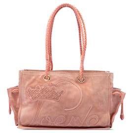 Shopper LOEWE Suede Crown Logo rosa