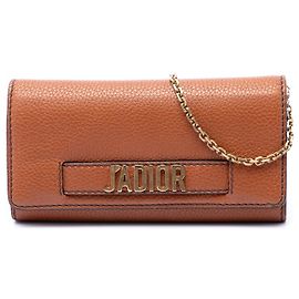 Borsa a tracolla JAdior in pelle di vitello marrone Dior