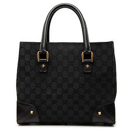 Borsa Gucci GG Canvas Nailhead nera