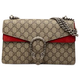 Borsa a tracolla Gucci Medium GG Supreme Dionysus beige
