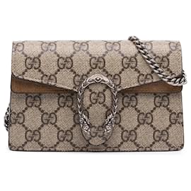 Borsa a tracolla Gucci Mini GG Supreme Dionysus beige