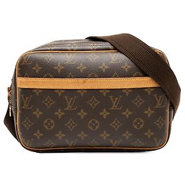 Borsa a tracolla Louis Vuitton Monogram Reporter PM marrone