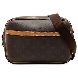 Borsa a tracolla Louis Vuitton Monogram Reporter PM marrone