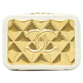 Borsa a tracolla Chanel Mini CC in agnello trapuntato e placca dorata