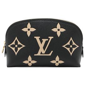 Pochette cosmetici Louis Vuitton Bicolor Monogram Empreinte Giant nero