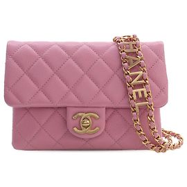 Borsa a cintura Pick Me Up in caviar trapuntato rosa Chanel