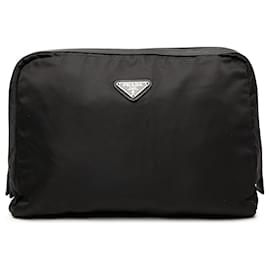 Pochette cosmetica in Tessuto nero Prada