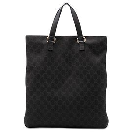 Tote in denim Gucci GG marrone